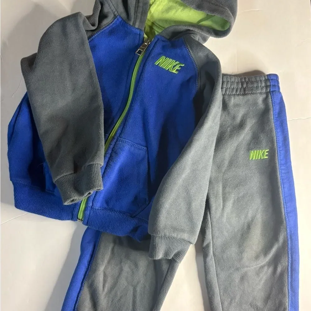 Nike Kids Blue and Gray Jogger Set 24Mo
